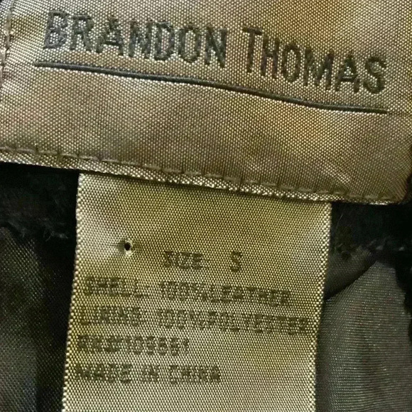 Brandon Thomas Suede Leather Jacket Black Women's Size Small Button Front Blazer - Picture 7 of 7